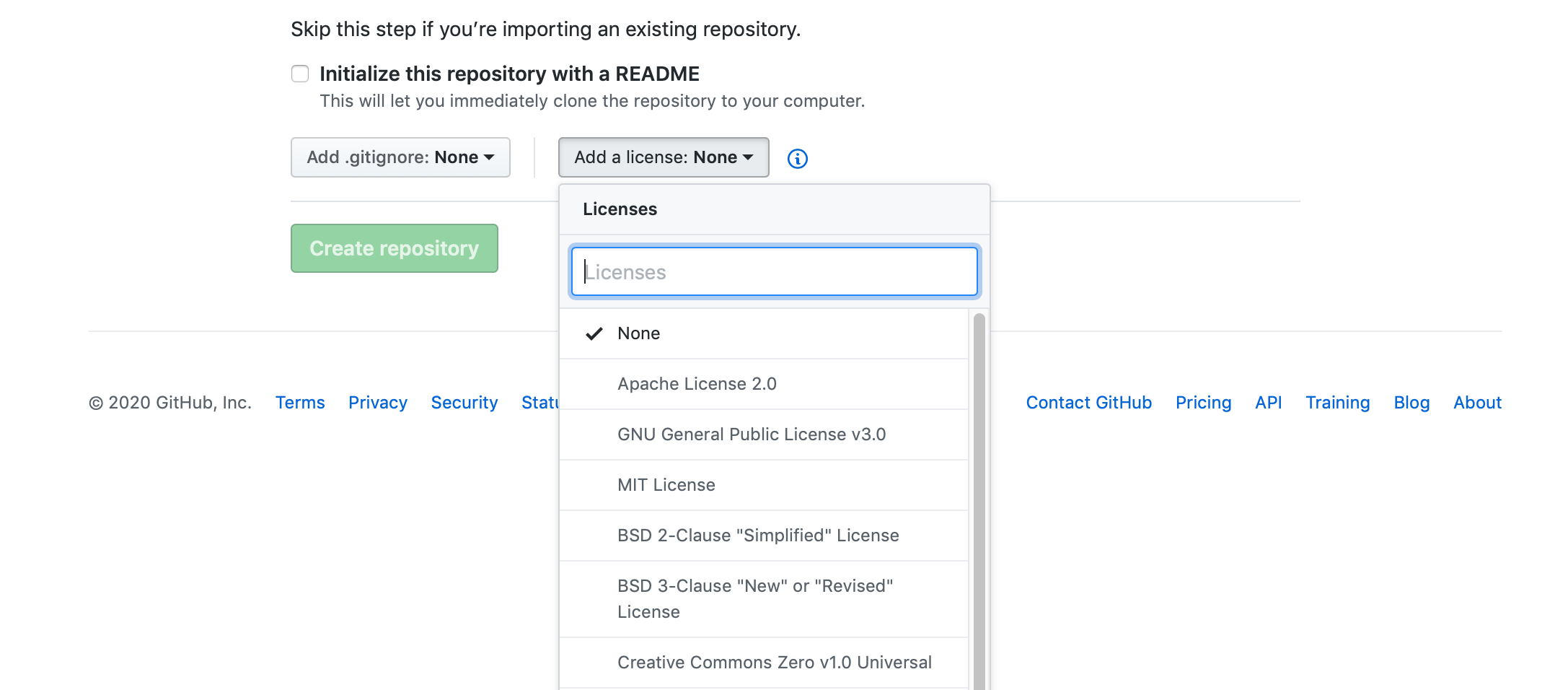 Choosing a license for a project on Github.com
